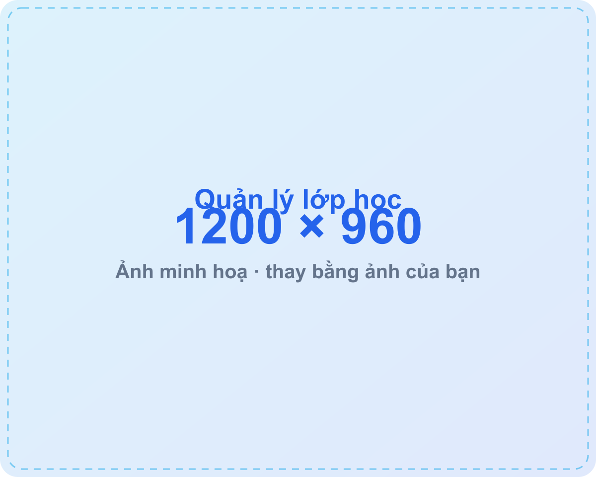 Giao diện quản lý lớp học