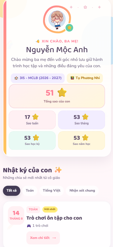 Trang dành cho phụ huynh